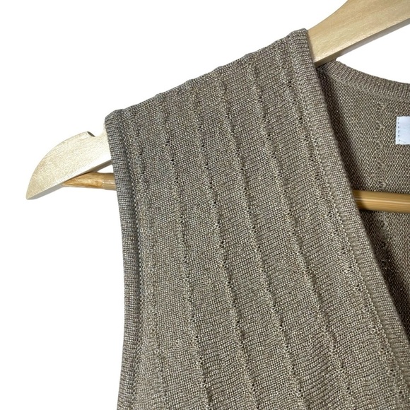 NWOT Calvin Klein A-Line Knit Metallic Mini Dress in Gold Size M - Picture 3 of 11